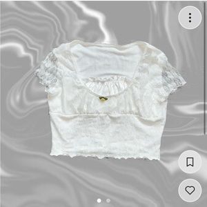 White crop top!! 🕊️🤍🦢🐇